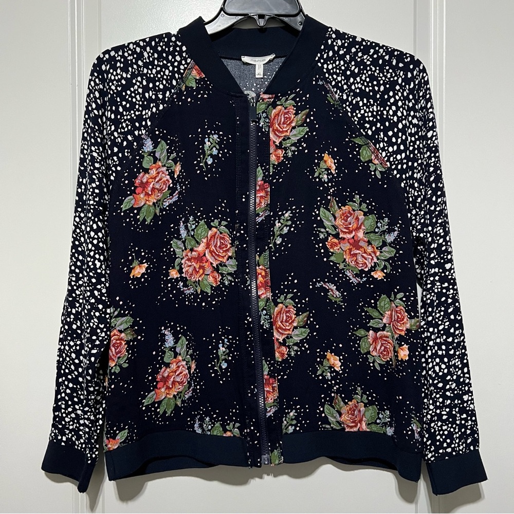 Maurices Women’s Lightweight Jacket In Multicolor/Dotted Floral Print